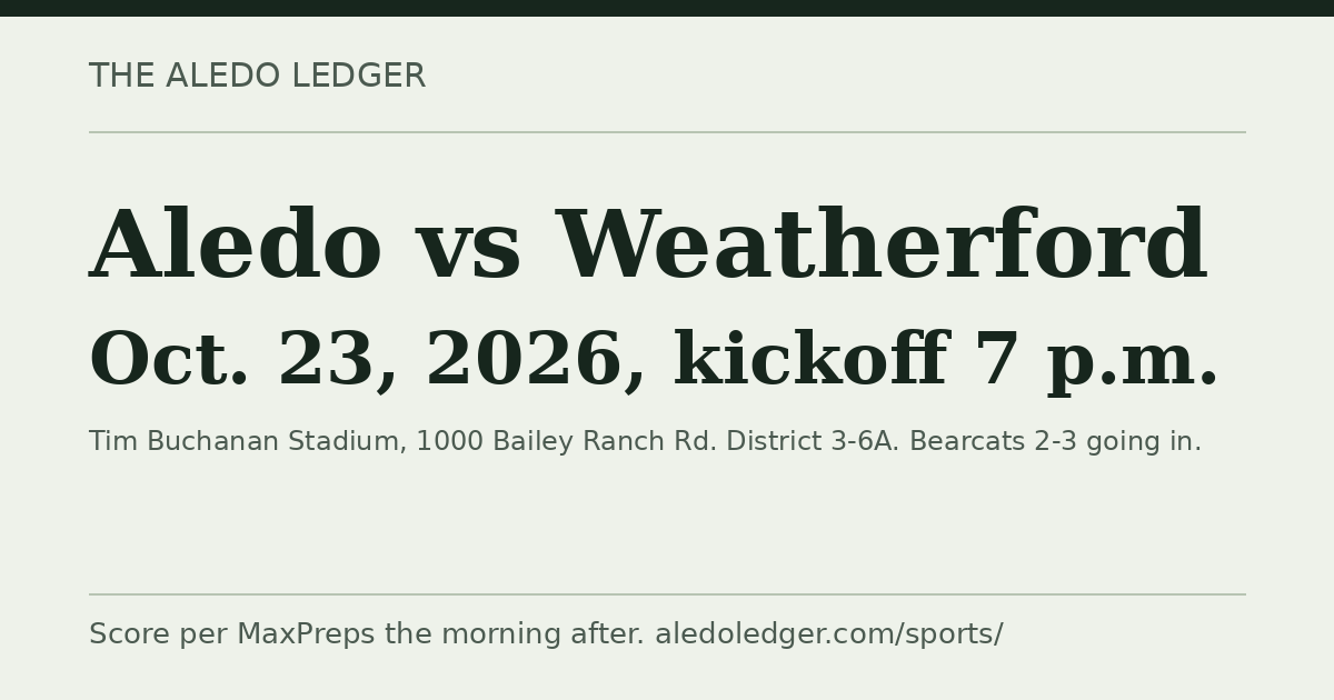 Aledo vs Weatherford score: Bearcats win 70-14